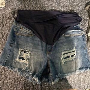 Pink Blush maternity shorts